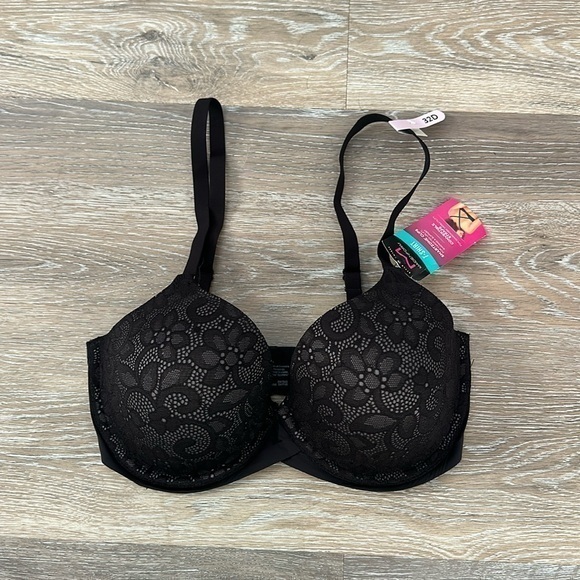 Maidenform Other - MAIDENFORM 32D T-Shirt convertible straps black lace DM7543 underwire